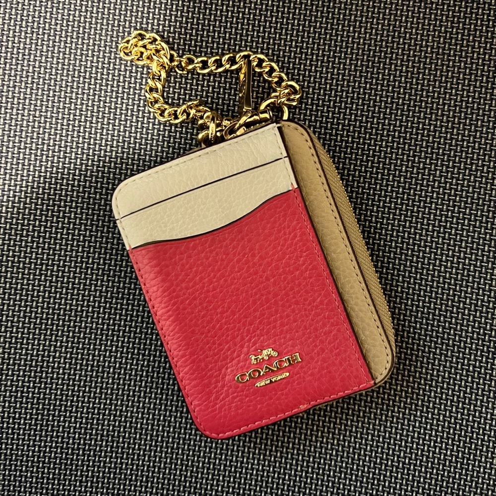 Coach Zip Card Case in Colorblock mini wallet